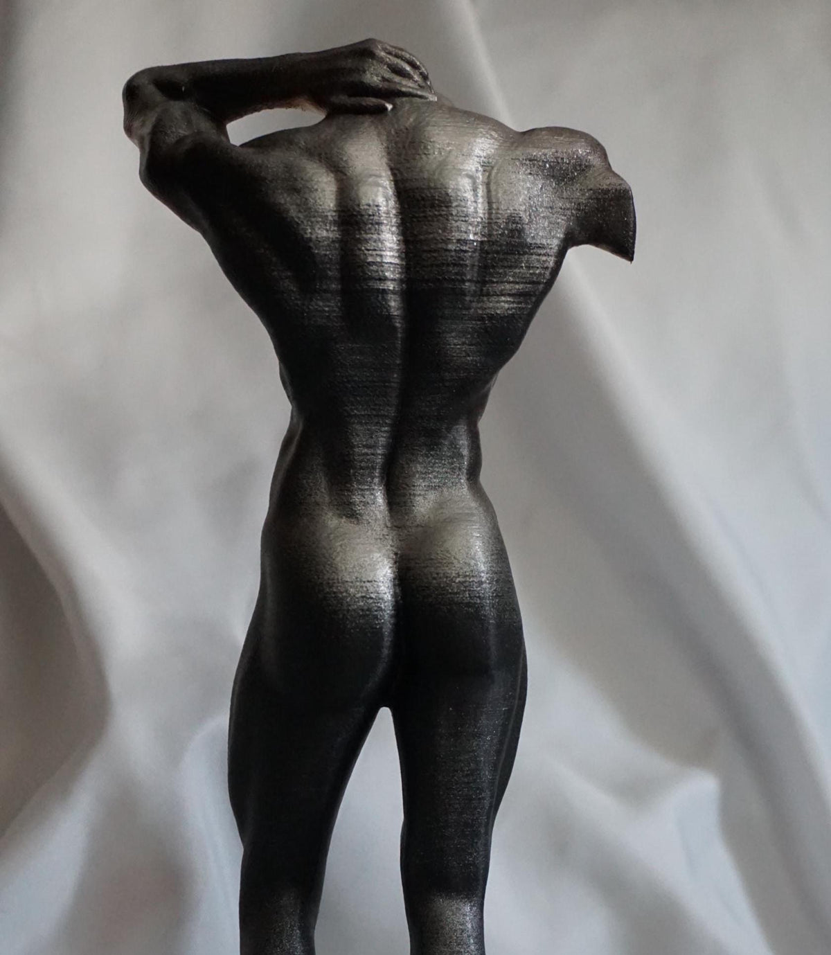 Gilded Male Sculpture, Divine Alloy Figure in Stone, 3-30 Inches