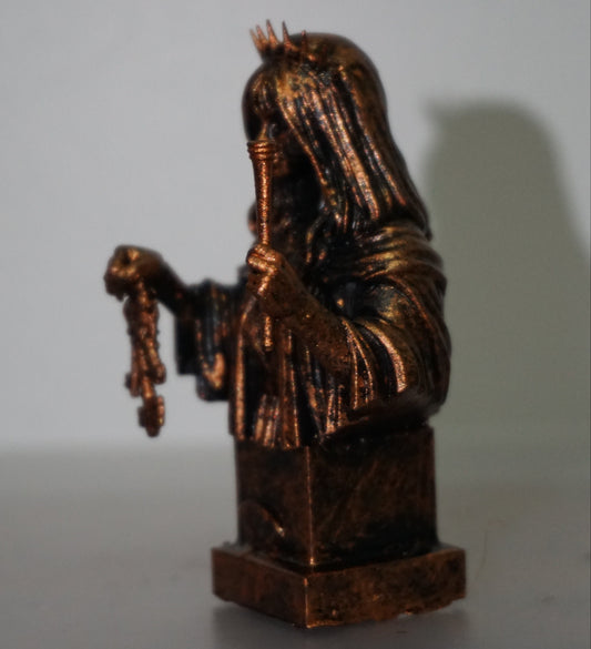 Hecate Statue with Torch & Keys | Greek Goddess of Witchcraft Sculpture | Triple Goddess | Crossroads Deity | Pagan Altar Decor