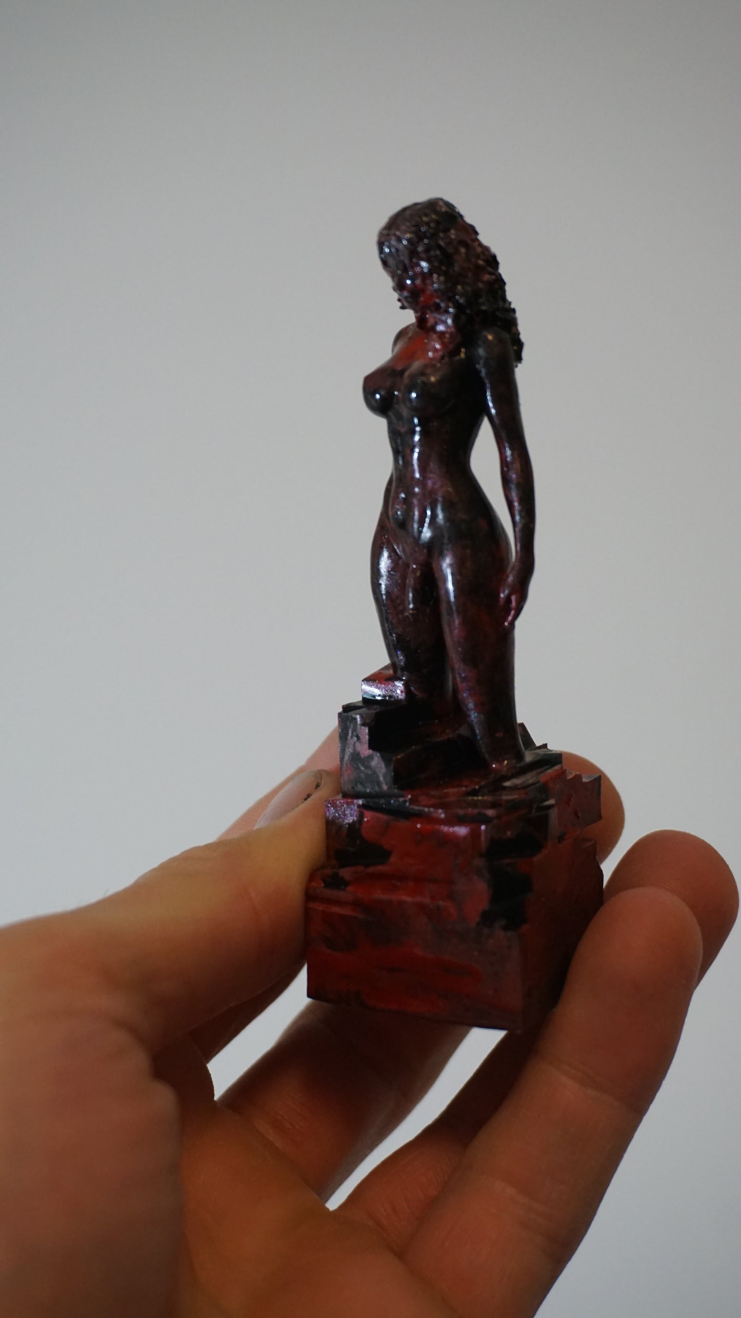 Transgender "Red Goddess" Erotic Art Sculpture and figurine