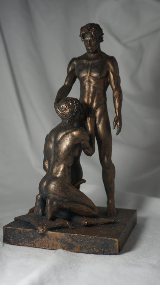 The Embrace of two Adult Mature gay Fine Art Statue