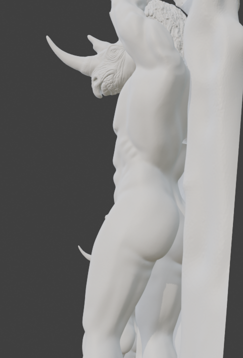 Saint Rhino Adult Mature gay Fine Art Statue