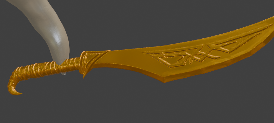 Mini Nordic Dagger, 1:6 Scale Miniature, Abs-Like Resin Craft