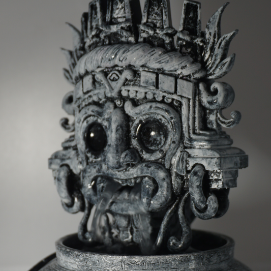Aztec Tlaloc Rain God tabletop water Fountain