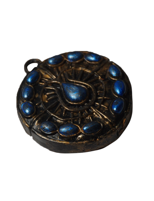 Cerulean amber Talisman 3 Jewelry piece