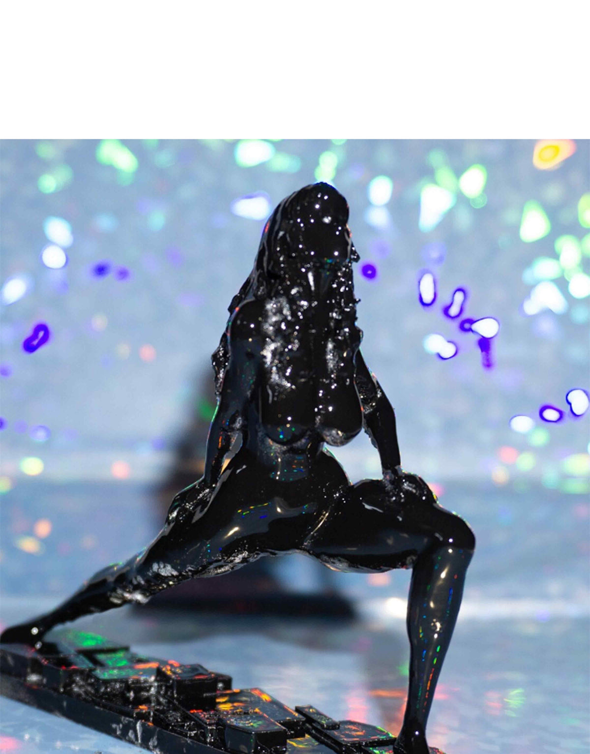 Lizard Yoga Figurine, Female Statue In Pose, 3D Printed