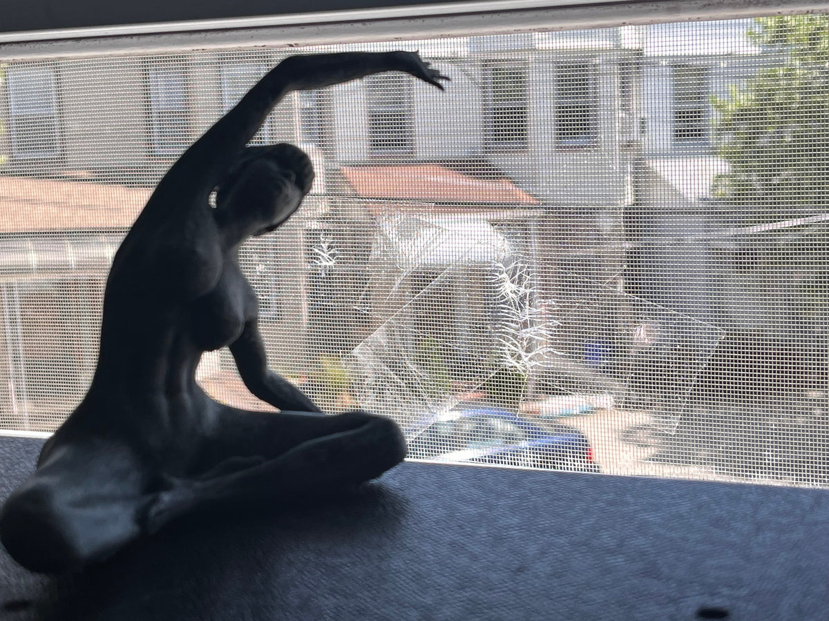 Yoga Pose Figurine, Female Sitting Statue