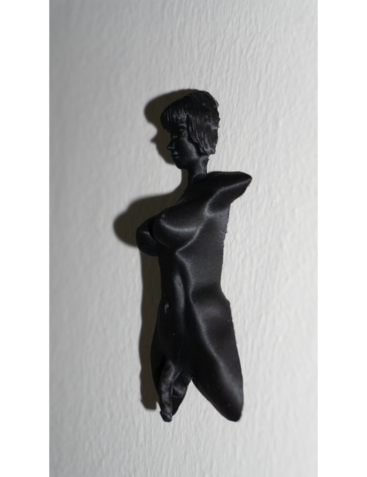 Androgynous Wall Art, 3D Printed Sculpture Decoration, Glossy Finish