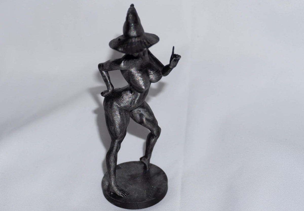 Female Wizard Sculpture, 3D Printed Pla, Glossy Acrylic Paint