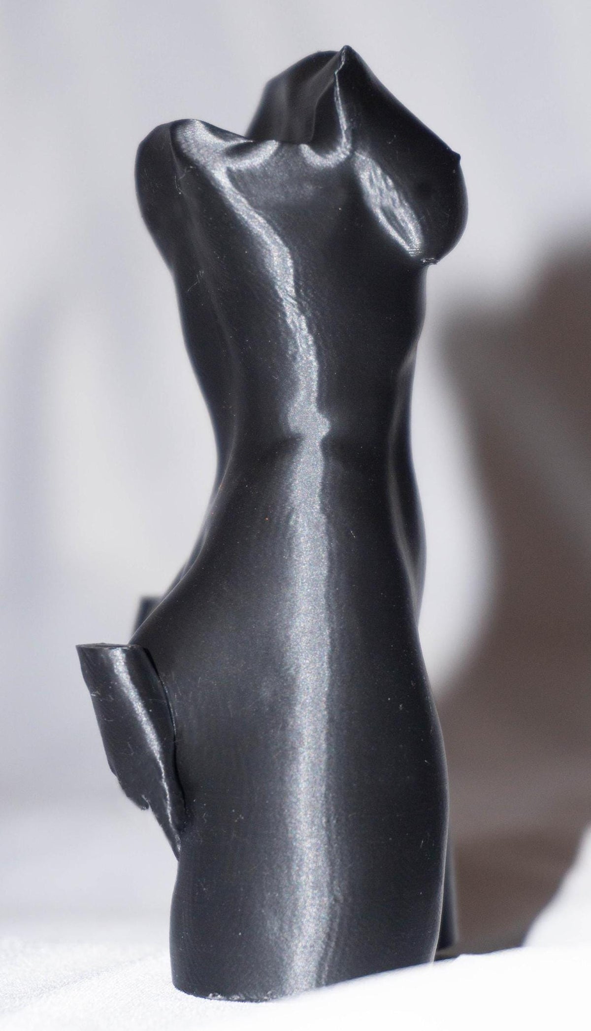 Female Buttocks Sculpture, 3D Printed Statue, Glossy Finish, Tabletop Decor