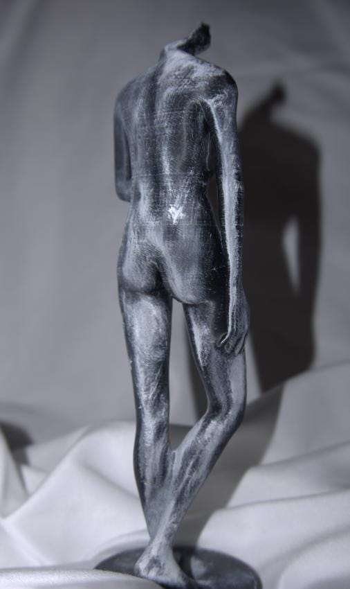 Androgynous Sculpture The Self - Handcrafted Tabletop Statue, 3x2.7x10