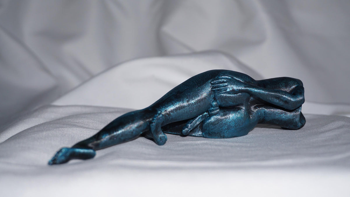 Androgynous Sculpture, Dreaming Statue - 4.7x2.2x10 Tabletop Decor