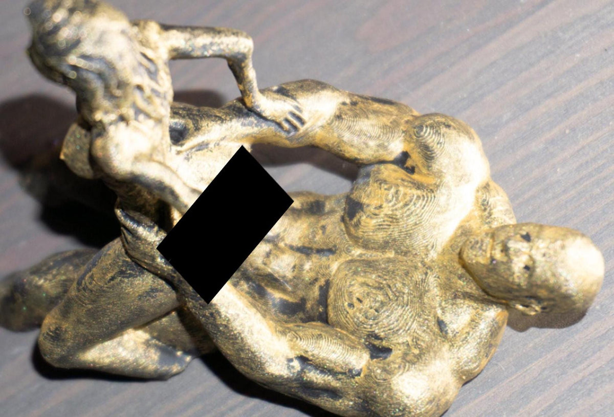 3d Printed Sculpture: Male Female Reverse Cowgirl Statue, Tabletop Decor