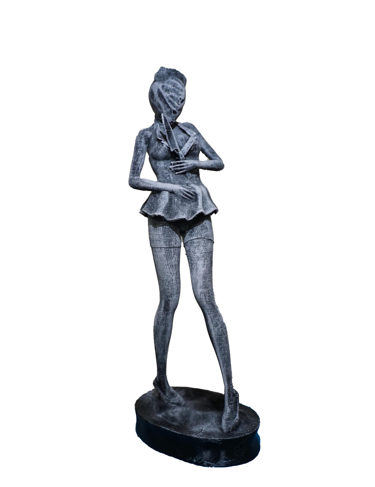 Horror Nurse Statue, Hematoma Figurine, 3D Printed, Glossy Finish