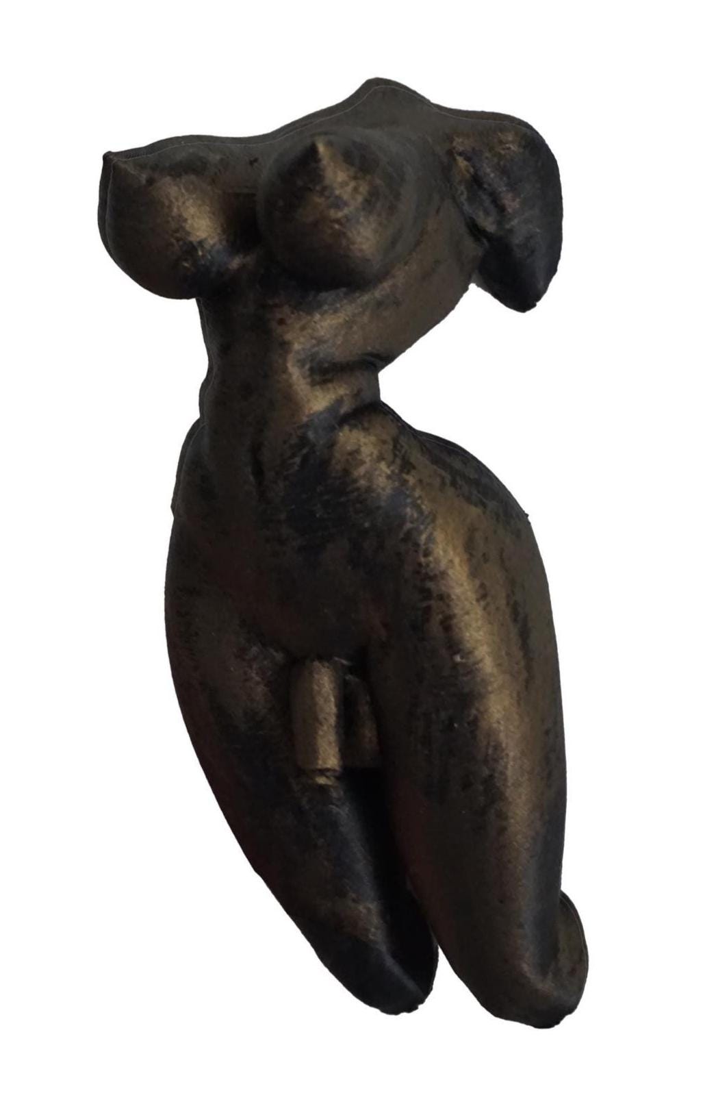 Transgender Statement Statue, Antique Gold Finish, 3D Printed