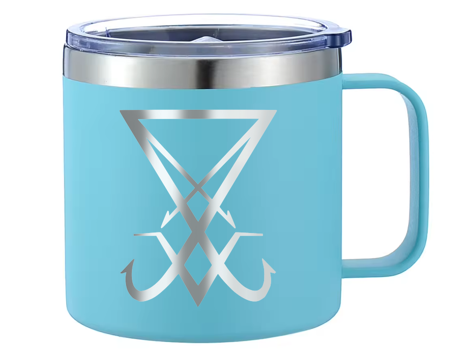 Lucifer Stainless Mug, 12oz Double Wall Vacuum Insulated, Stainless Steel