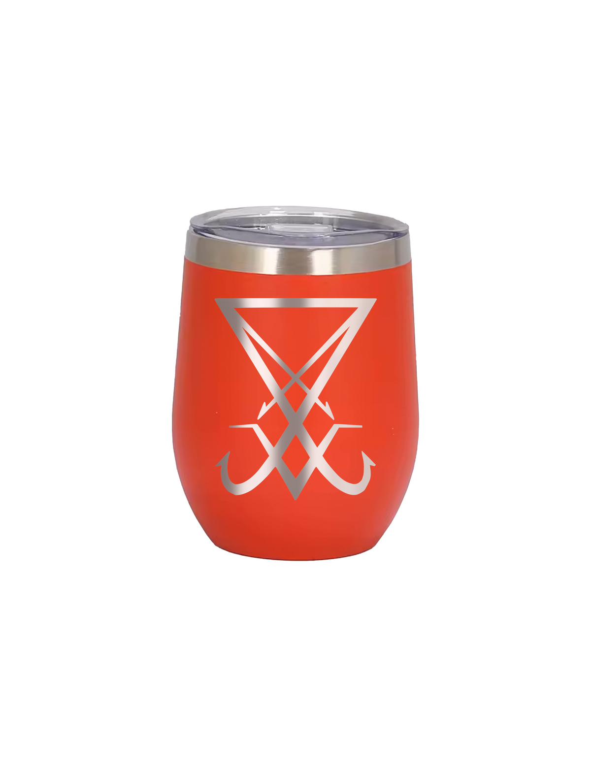 Lucifer Sign Wine Mug, 12oz Insulated Stainless Steel, Spill-Resistant