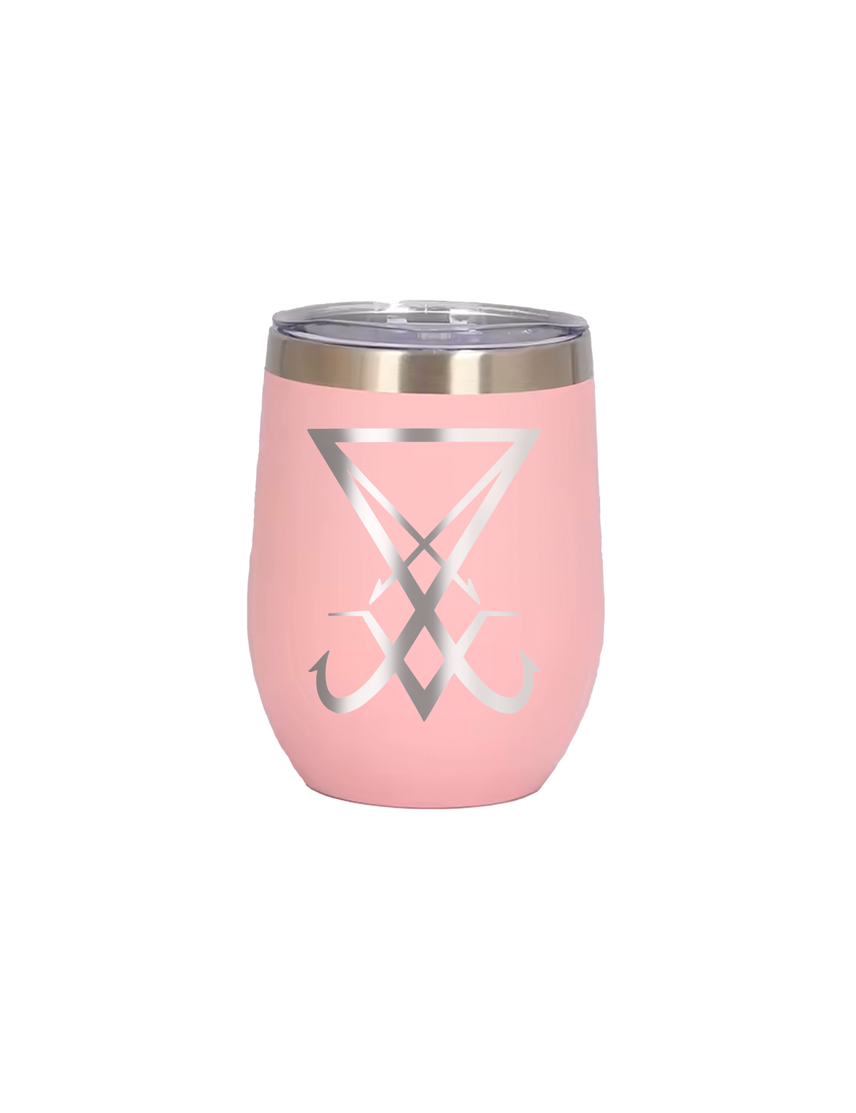 Lucifer Sign Wine Mug, 12oz Insulated Stainless Steel, Spill-Resistant