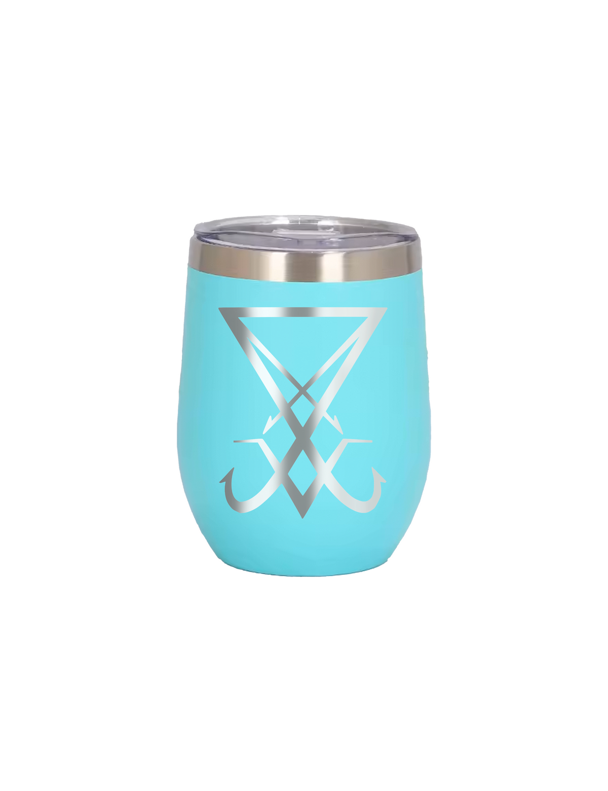 Lucifer Sign Wine Mug, 12oz Insulated Stainless Steel, Spill-Resistant