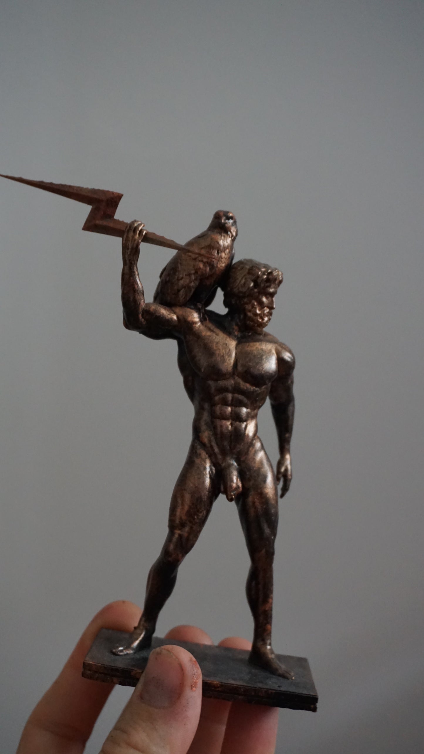 Zeus Statue with Lightning Bolt & Eagle | Greek God Sculpture | King of Olympus Figurine | Greek Mythology Decor | Multiple Sizes & Colors