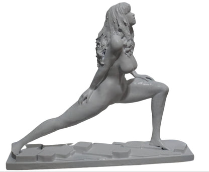 Yoga Woman Statue | White Yoga Sculpture | Meditation Figurine | Feminine Wellness Decor | Yoga Studio Art | Zen Home Decor