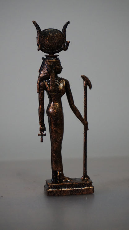 Hathor Statue | Egyptian Goddess Sculpture | Goddess of Love & Joy | Ancient Egypt Deity Figurine | Egyptian Mythology Decor