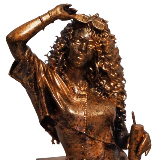 Miami Crime Game Inspired Cover Girl Bust | Female Gamer Sculpture | Modern Video Game Style Statue | Collector Display Decor