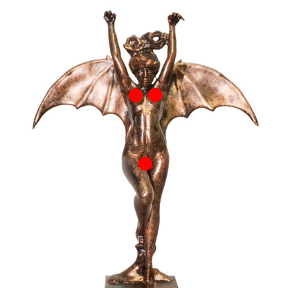 The Vampire Woman Statue | Famous Vampire Painting Sculpture | Winged Female Vampire Figurine | Gothic Art Decor | Dark Fantasy Statue