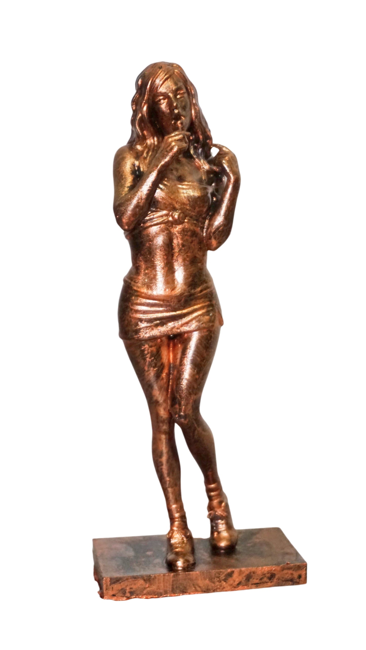 Urban Cover Girl Statue | Female Video Game Inspired Sculpture | Gamer Girl Figurine | Modern Crime Game Decor | Multiple Sizes & Colors