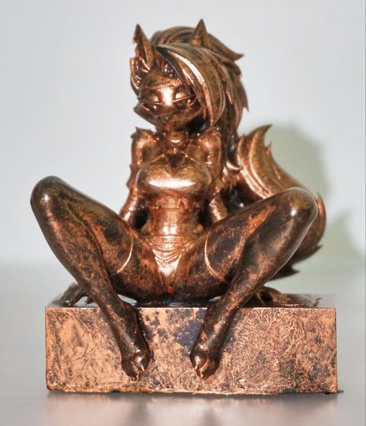 Luna Wolf Girl Statue | Female Werewolf Sculpture | Fantasy Wolf Woman Figurine | Furry Girl Decor | Anthro Female Art | Multiple Sizes