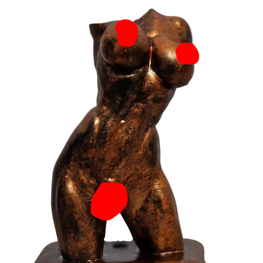 Transgender Half Body Sculpture | Trans Woman Torso Sculpture | Nude Trans Figure | LGBTQ+ Body Positive Art | Queer Sculpture | Trans Pride Decor