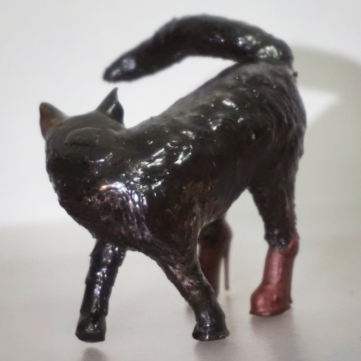 Sassy Black Cat Statue with Red High Heels | Funny Cat Sculpture | Cheeky Cat Butt Figurine | Unique Cat Lover Gift | Quirky Home Decor