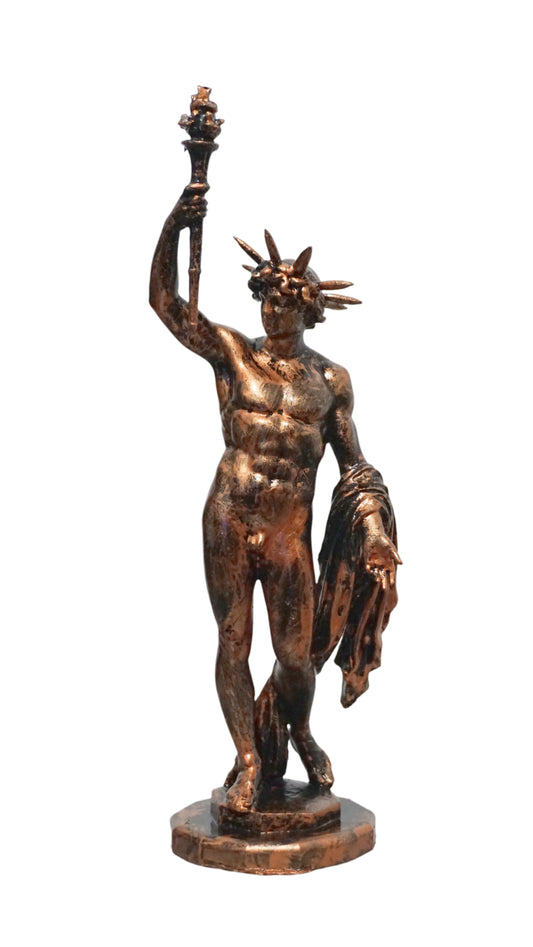 Helios Statue | Greek Sun God Sculpture | Antique Bronze Greek God Figurine | Titan God of the Sun | Ancient Greek Mythology Decor