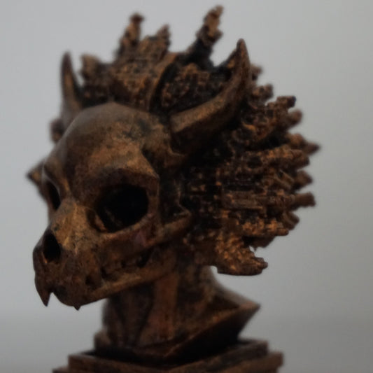Witch Doctor Bust | Tribal Lizard Shaman Sculpture | Fantasy Skull Mask Statue | Jungle Witch Doctor Decor | Multiple Colors & Sizes