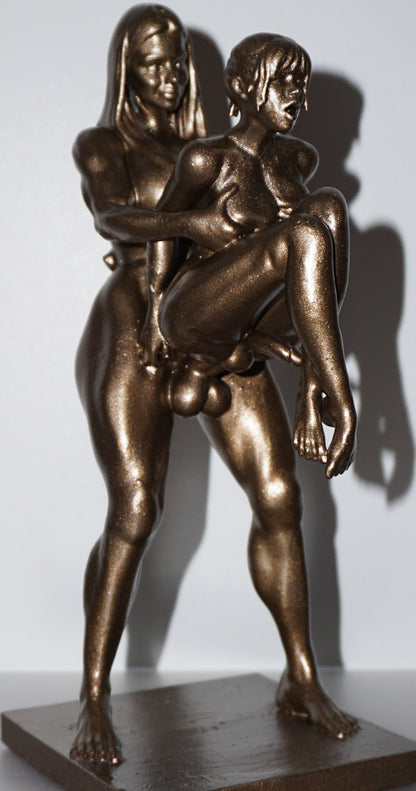Transgender "The sensual lift" Erotic Art Sculpture and figurine