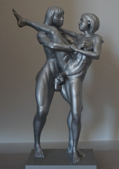 Transgender "Side Love" Erotic Art Sculpture and figurine