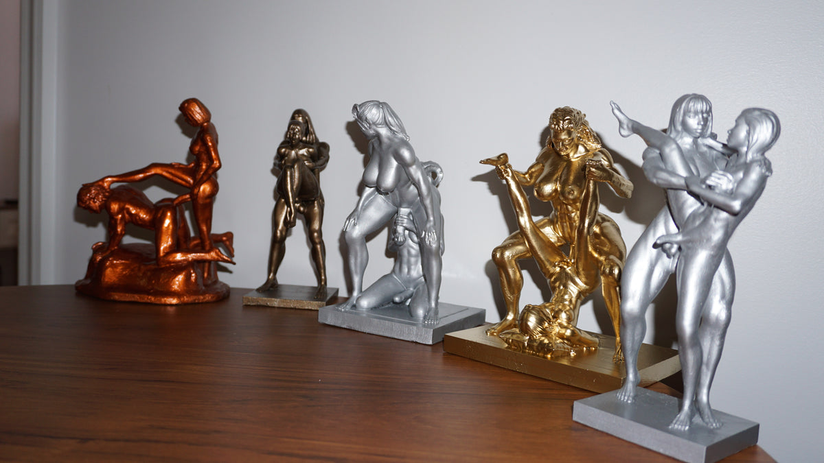 Transgender "Orc and her mistress" Erotic Art Sculpture and figurine