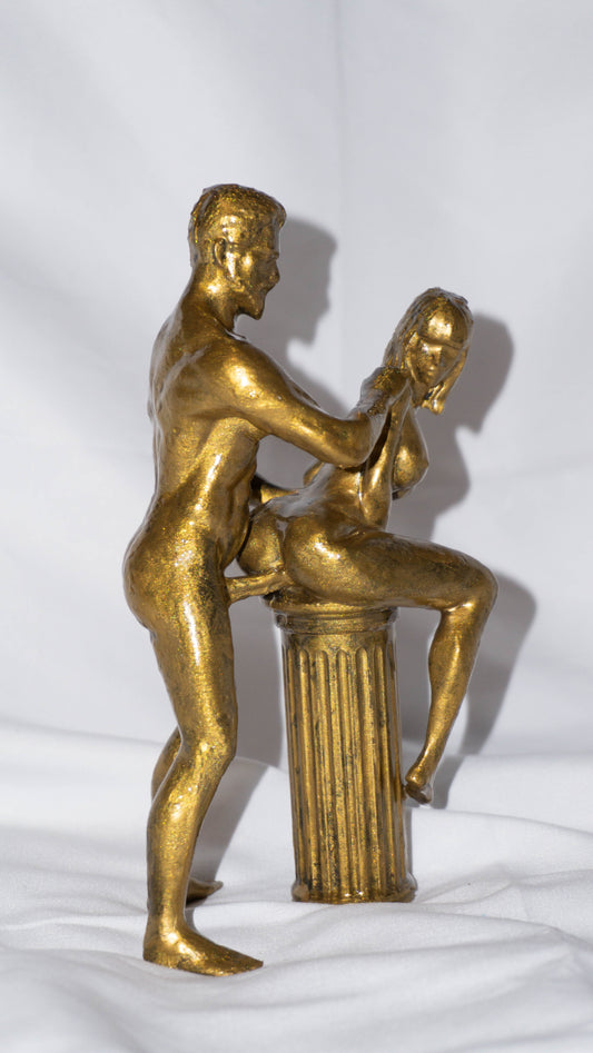 Female, Male, Seated - Sculpture and Tabletop Decoration Statue