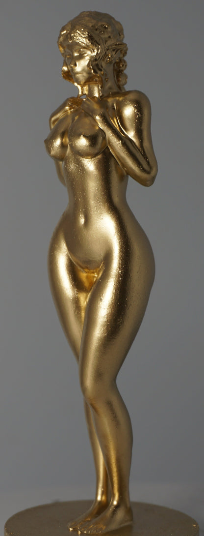 "Golden Dryad" Art Sculpture and figurine elf statue