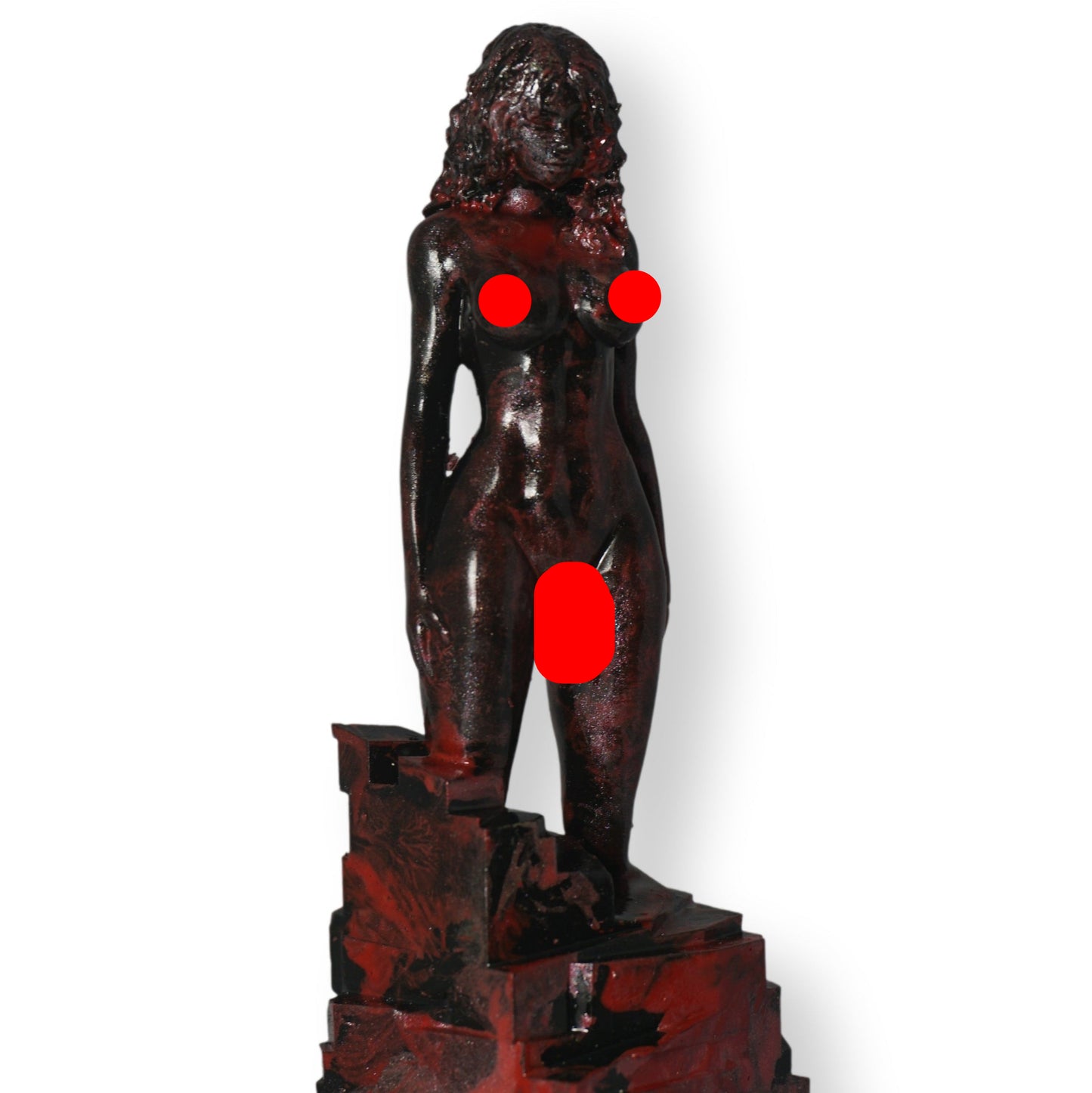 Transgender "Red Goddess" Erotic Art Sculpture and figurine