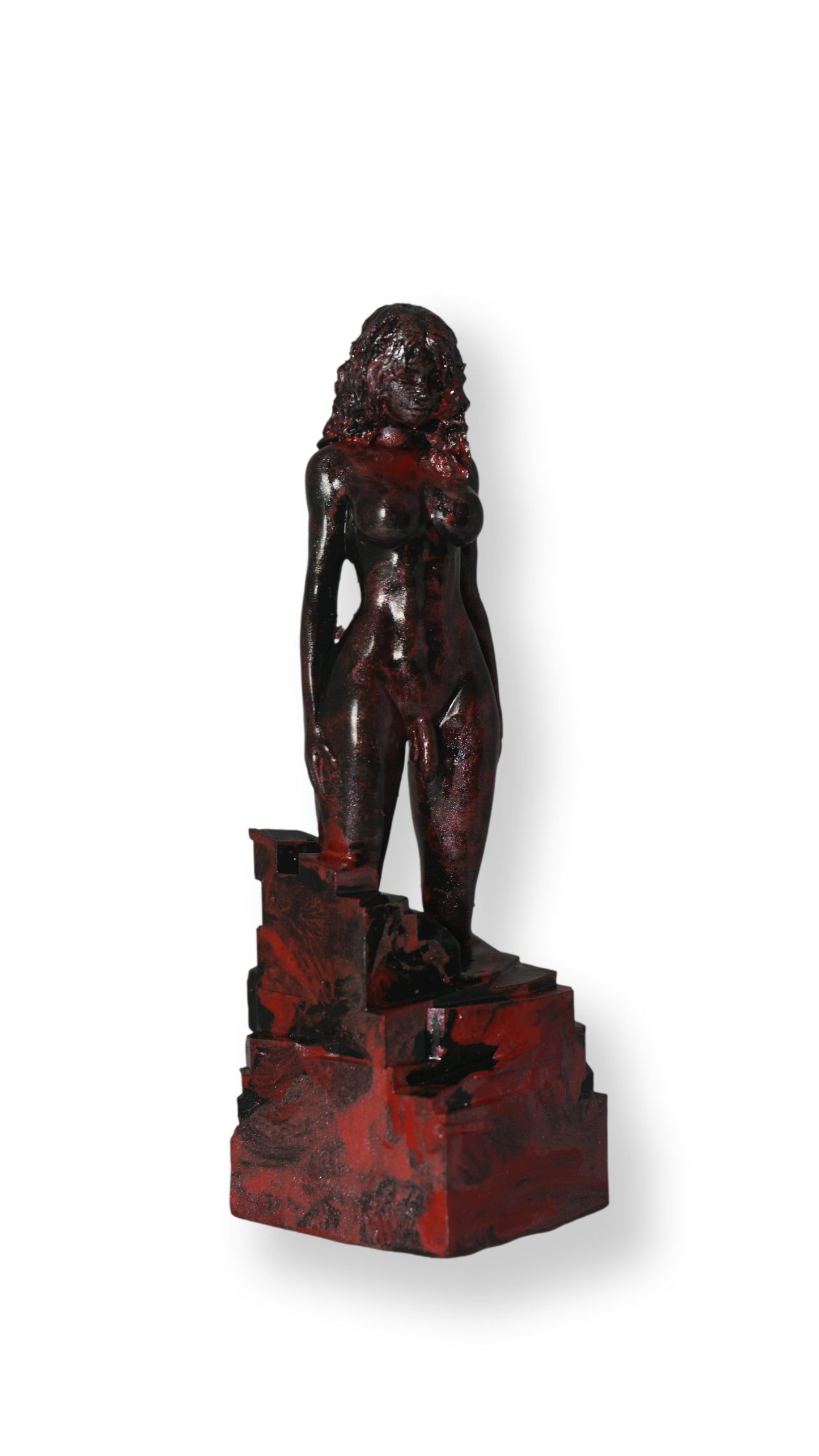 Transgender "Red Goddess" Erotic Art Sculpture and figurine