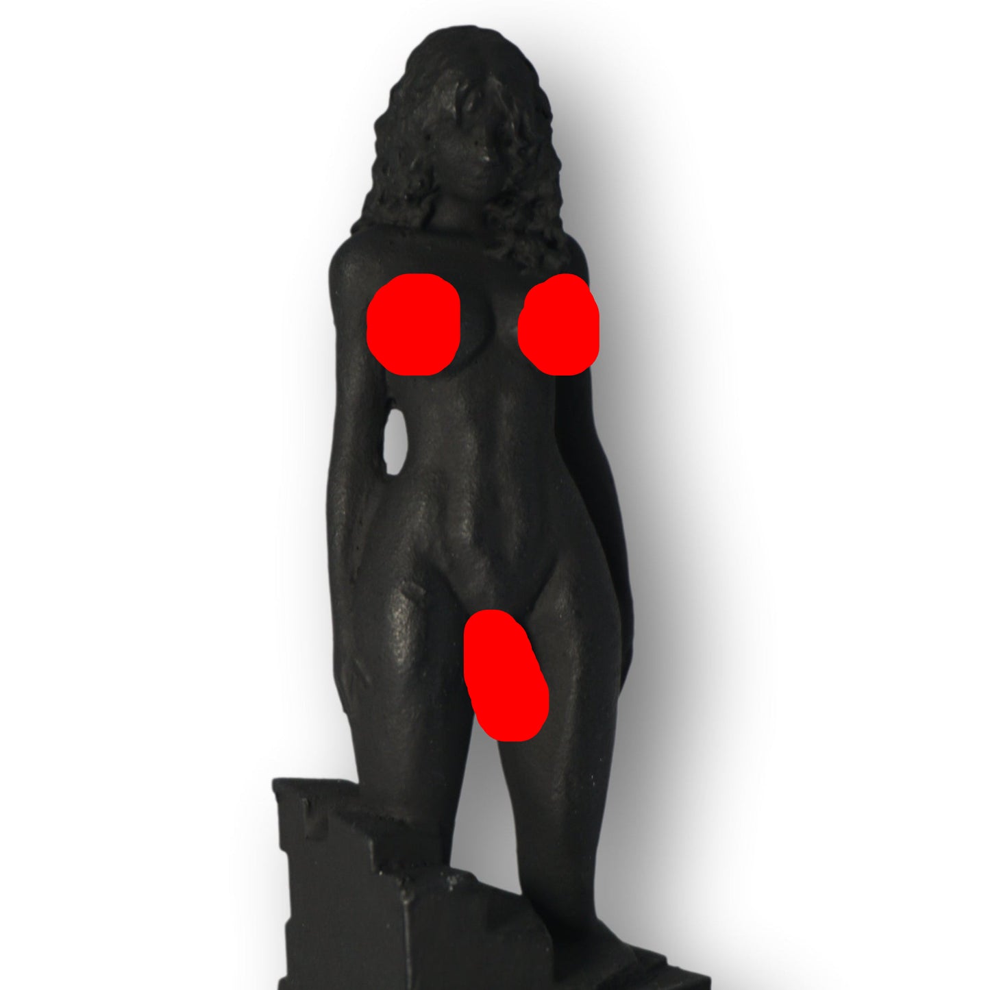 Transgender "Black Matte Goddess" Erotic Art Sculpture and figurine