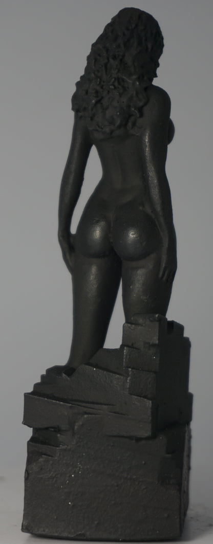 Transgender "Black Matte Goddess" Erotic Art Sculpture and figurine