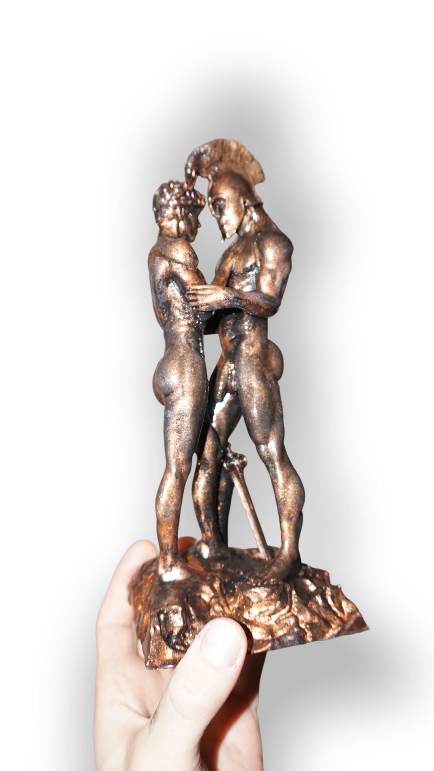 Antique Bronze Achilles and Patroclus Statue Classical Male Sculpture Figurative Art Dramatic Greek Inspired Decor (Copy)