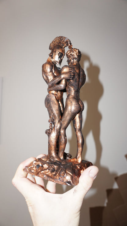 Antique Bronze Achilles and Patroclus Statue Classical Male Sculpture Figurative Art Dramatic Greek Inspired Decor (Copy)