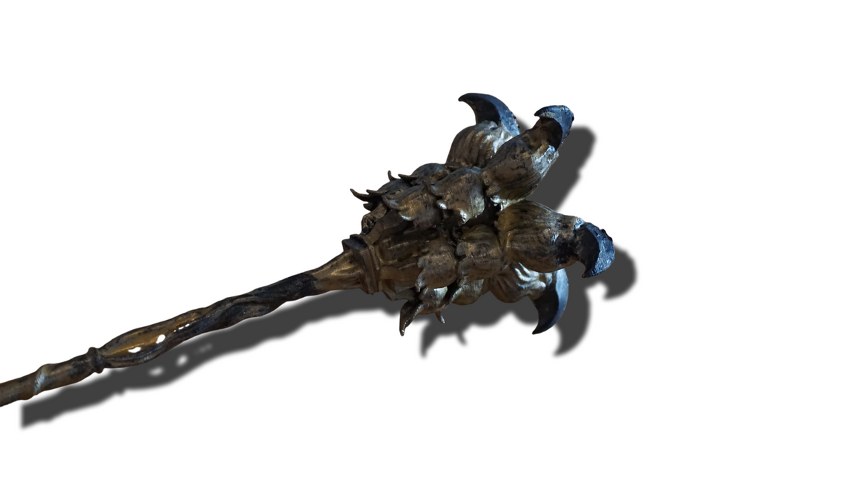 Beastclaw Great Hammer Miniature, ABS Resin, Tabletop Display