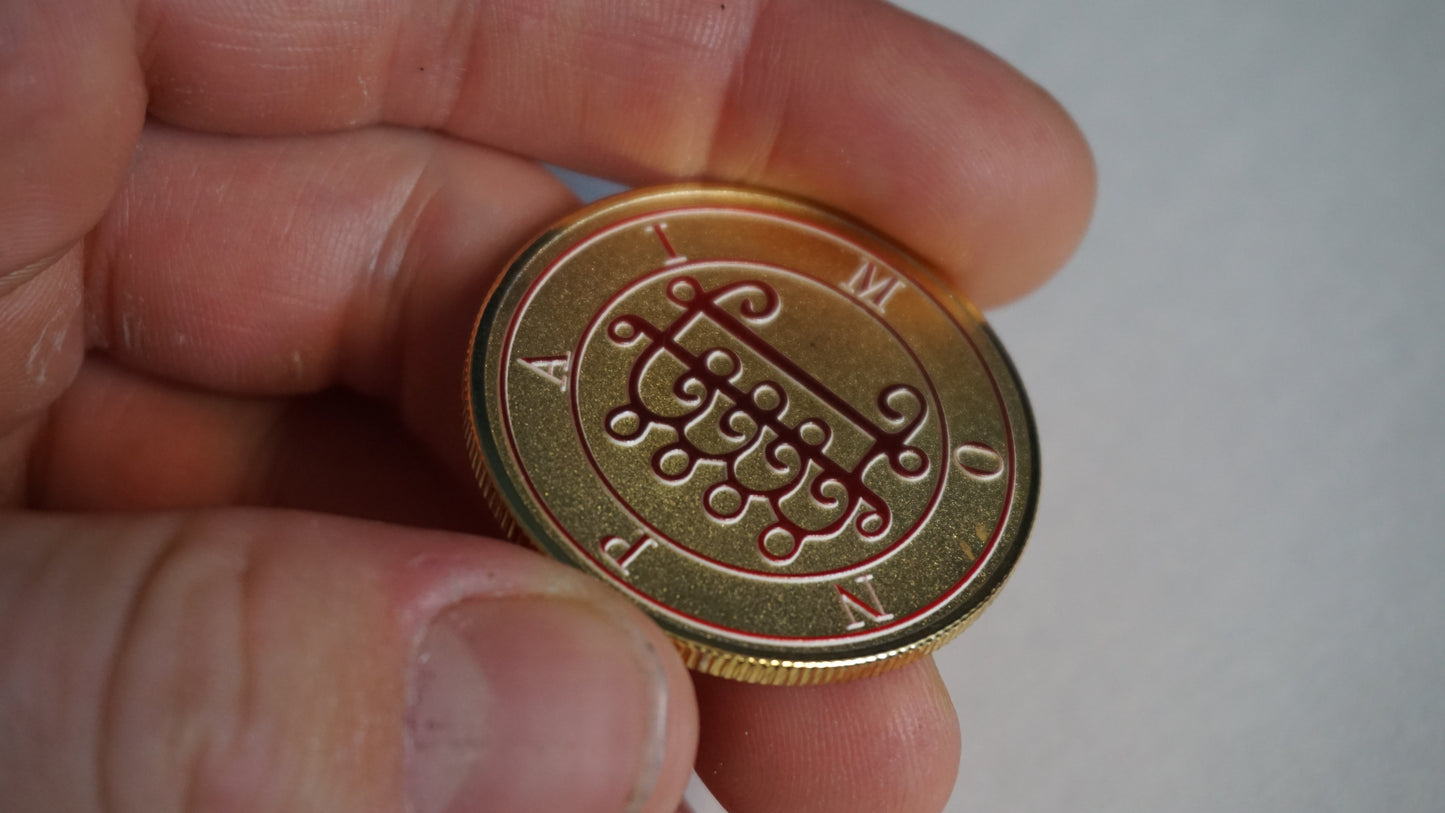 Paimon Coin | King Paimon Sigil Coin | Ars Goetia Collectible | Demonology Occult Coin | Gold Silver Rose Gold | Esoteric Gift