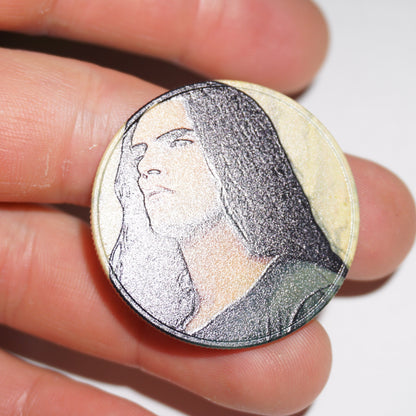 Peter Steele Full Color Collectible Coin | Gothic Metal Music Coin | Type O Negative Inspired Memorabilia | Musician Tribute Collectible