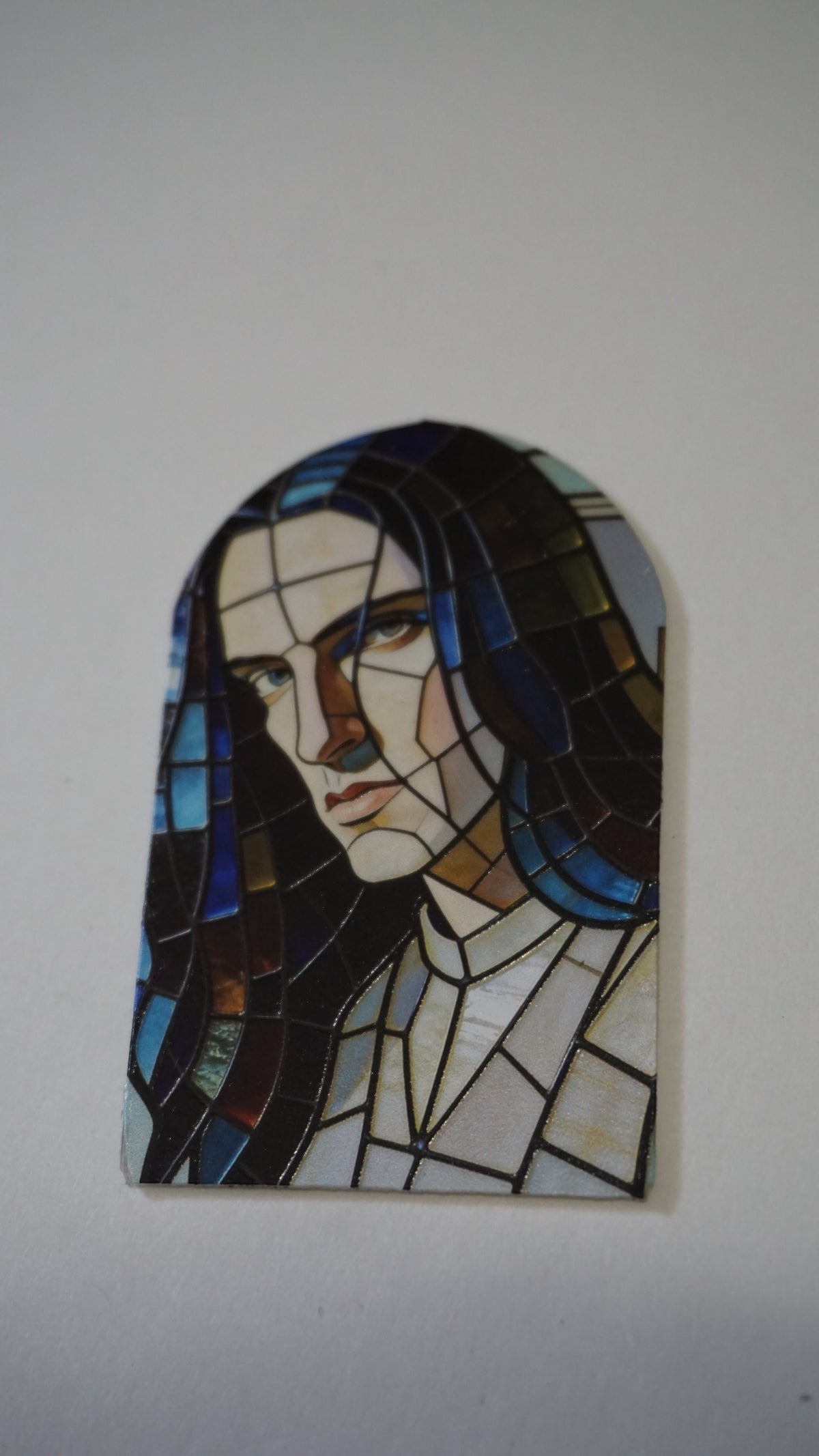 Peter Steele Stained Glass Acrylic Art | Gothic Metal Window Panel | Type O Negative Inspired Decor | Dark Music Wall Art | Goth Gift