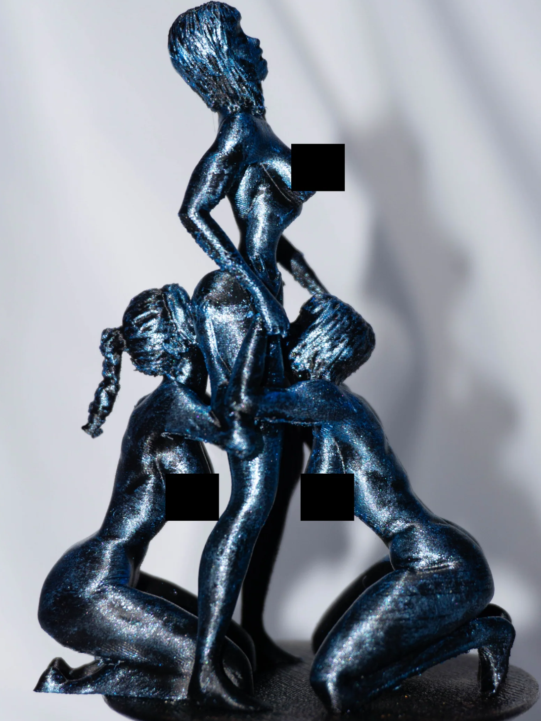 Connection of three Lesbian art sculpture