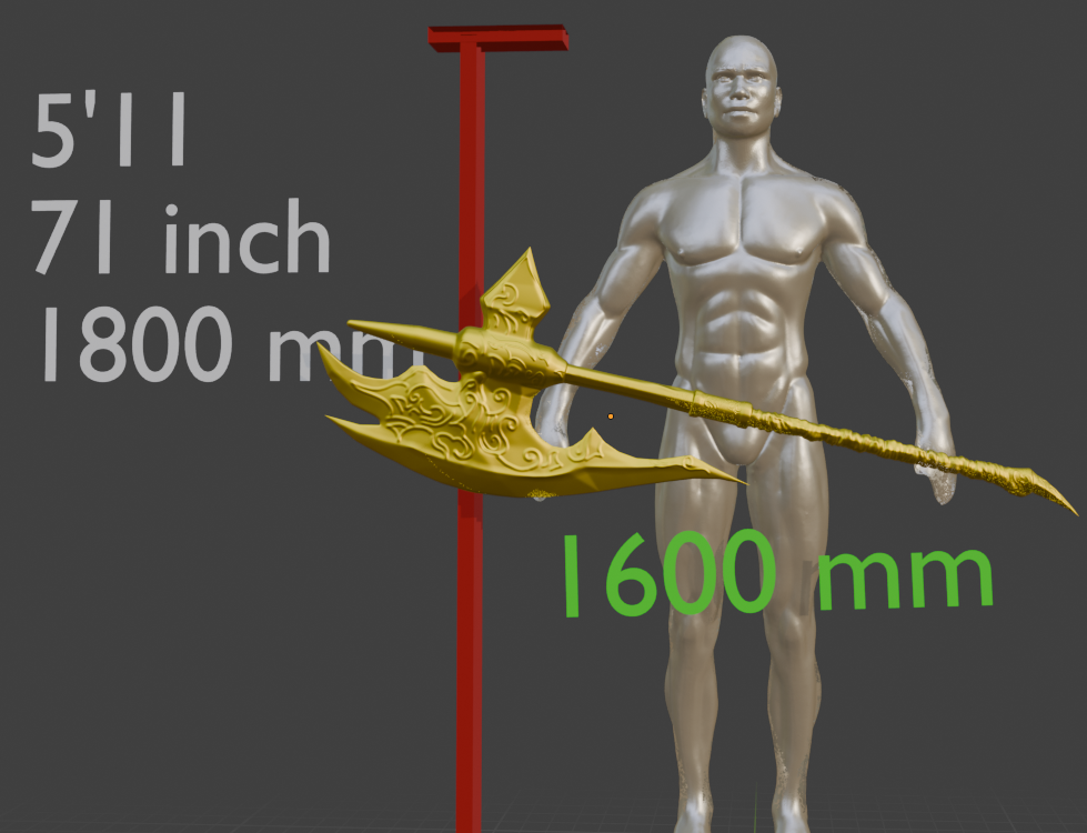 Ebony Great Axe Replica